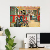 Carl Larsson - Een dag van feestvieren Poster (Thuiskantoor)