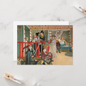 Carl Larsson - Een dag van viering Kaart (Voorkant / Achterkant in situ)