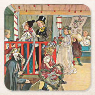 Carl Larsson - Een feestdag Kartonnen Onderzetters