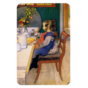 Carl Larsson Een Late Opstaander's Droevig Ontbijt Magneet
