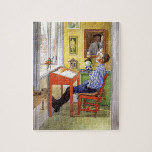 Carl Larsson Esbjorn bij Rode Bureaustoel Vintage Legpuzzel