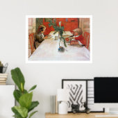 Carl Larsson Evening Meal Fine Art Print (Thuiskantoor)
