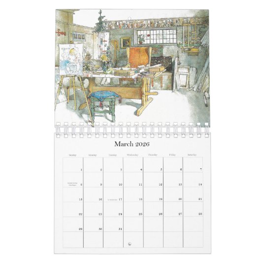 Carl Larsson Family Waterverven 2019 Agenda Kalender (Mar 2026)