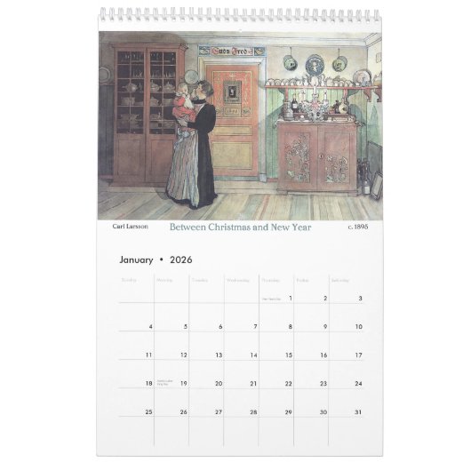 Carl Larsson Food and Family Kitchen Calendar 2015 Kalender (Jan 2026)