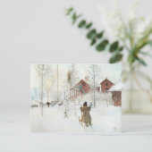 Carl Larsson Front Yard en het washuis Briefkaart (Staand voorkant)