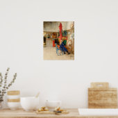 Carl Larsson Girl met draaiend wiel Poster (Keuken)