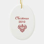 Carl Larsson God Jul met Brita - Vrolijk kerstfees Keramisch Ornament (Achterkant)