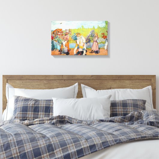 Carl Larsson heeft geen zomerwind Canvas Afdruk (Insitu (Slaapkamer))