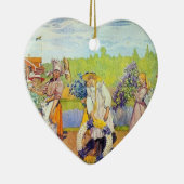 Carl Larsson heeft geen zomerwind Keramisch Ornament (Rechts)