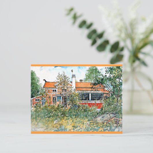 Carl Larsson: Het huisje, schilderij van Larsson Briefkaart