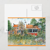 Carl Larsson: Het huisje, schilderij van Larsson Briefkaart (Voorkant / Achterkant)