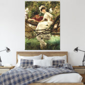 Carl Larsson - Idyll Canvas Afdruk (Insitu (Slaapkamer))