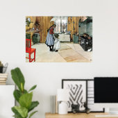 Carl Larsson in het Poster voor de schone keuken (Thuiskantoor)