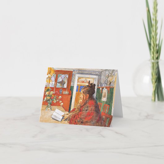 Carl Larsson - Karin Reading Kaart (Voorkant)