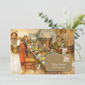 Carl Larsson kerstavond Feestdagenkaart (Staand voorkant)