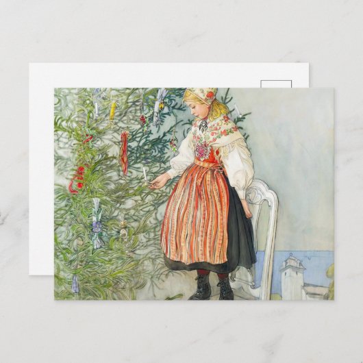 Carl Larsson kerstboom Briefkaart (Voorkant / Achterkant)