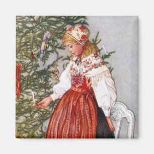 Carl Larsson kerstboom koelkastmagneet Magneet