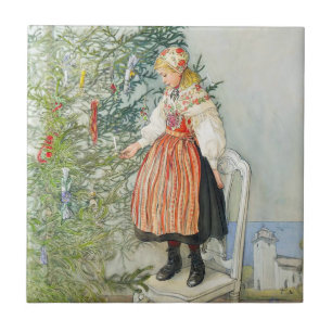 Carl Larsson kerstboom Tegeltje