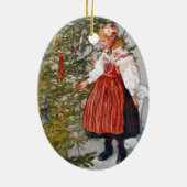Carl Larsson kerstboomversier Keramisch Ornament (Achterkant)
