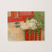 Carl Larsson kerstmeisje met Winter Muff Legpuzzel (Horizontaal)