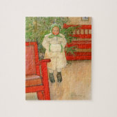 Carl Larsson kerstmeisje met Winter Muff Legpuzzel (Verticaal)
