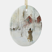 Carl Larsson Kerstmis in Zweden Keramisch Ornament (Rechts)