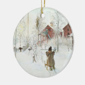 Carl Larsson Kerstmis in Zweden Keramisch Ornament (Links)