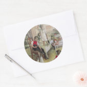  Carl Larsson Kerstmorgen 1894 Ronde Sticker (Envelop)