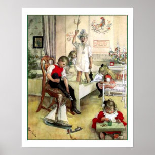 Carl Larsson Kerstochtend Scandinavië Poster