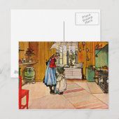 Carl Larsson kunst: De Keuken Briefkaart (Voorkant / Achterkant)