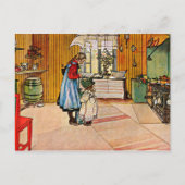 Carl Larsson kunst: De Keuken Briefkaart (Voorkant)