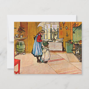 Carl Larsson-kunst: De Keuken, populaire schilderi Kaart