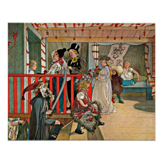 Carl Larsson-kunst: Een feestdag Perfect Poster (Voorkant)