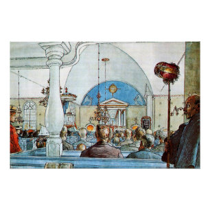 Carl Larsson-kunstwerk, Bij de kerk Perfect Poster