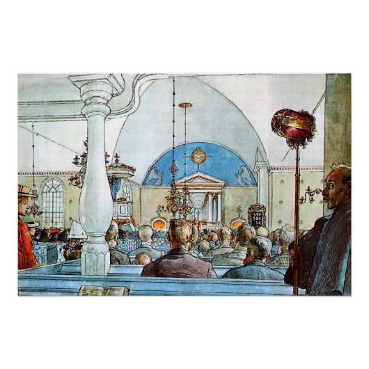 Carl Larsson-kunstwerk, Bij de kerk Perfect Poster (Voorkant)