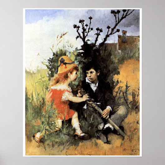 Carl Larsson kunstwerk, Clair Obscur,  Poster (Voorkant)