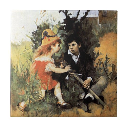 Carl Larsson-kunstwerk, Clair Obscur, Tegeltje (Voorkant)