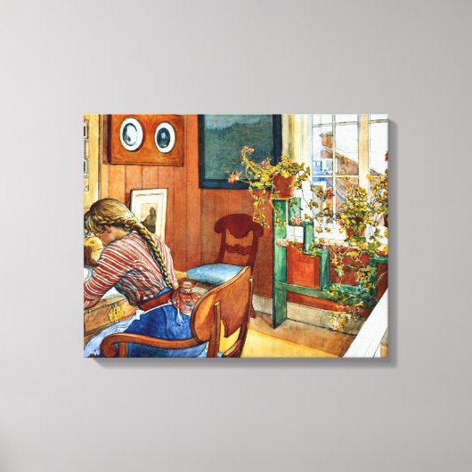 Carl Larsson kunstwerk, Correspondentie, Canvas Afdruk (Voorkant)