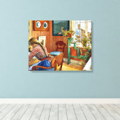 Carl Larsson kunstwerk, Correspondentie, Canvas Afdruk (Insitu (Houten vloer))