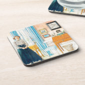 Carl Larsson Lady Family Home Onderzetter (Linkerzijde)