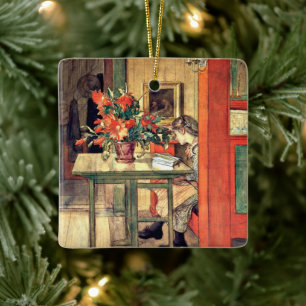 Carl Larsson - Lisbeth Reading, beroemd schilderij Keramisch Ornament