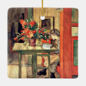 Carl Larsson - Lisbeth Reading, beroemd schilderij Keramisch Ornament (Achterkant)