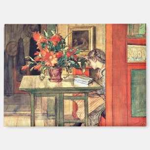 Carl Larsson - Lisbeth Reading, beroemd schilderij Magneet