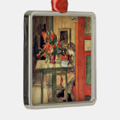 Carl Larsson - Lisbeth Reading, beroemd schilderij Metalen Ornament (Rechts)