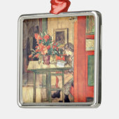 Carl Larsson - Lisbeth Reading, beroemd schilderij Metalen Ornament (Links)