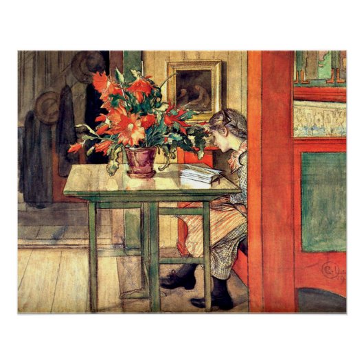 Carl Larsson - Lisbeth Reading Perfect Poster (Voorkant)
