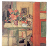 Carl Larsson - Lisbeth Reading Tegeltje (Voorkant)