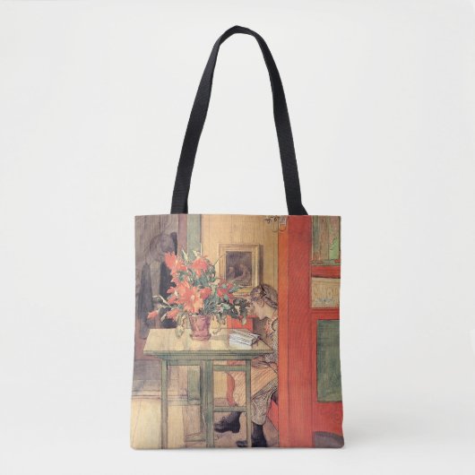 Carl Larsson - Lisbeth Reading Tote Bag (Voorkant)