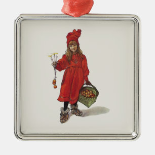 Carl Larsson Little Swedish Girl: Brita als Iduna Metalen Ornament