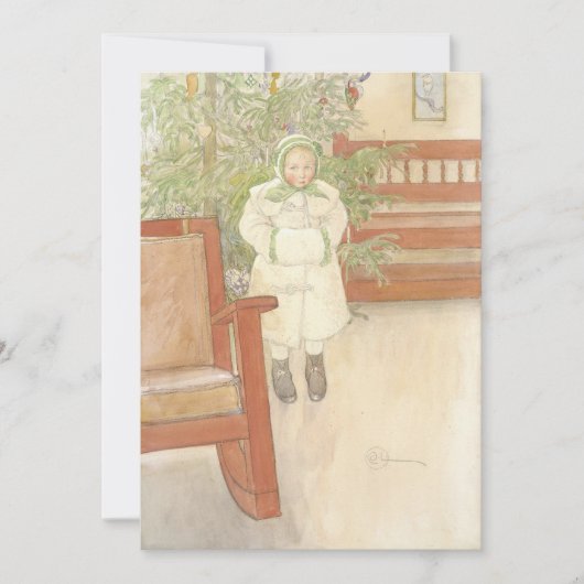 Carl Larsson - Meisje en schommelstoel Kaart (Voorkant)